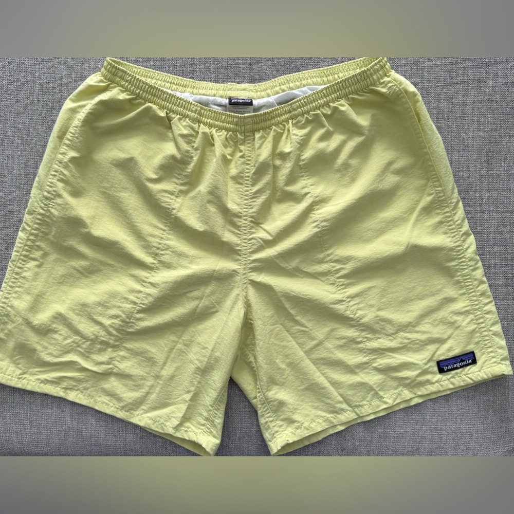 Light Yellow and Blue Men’s Patagonia Swim/Athletic Shorts